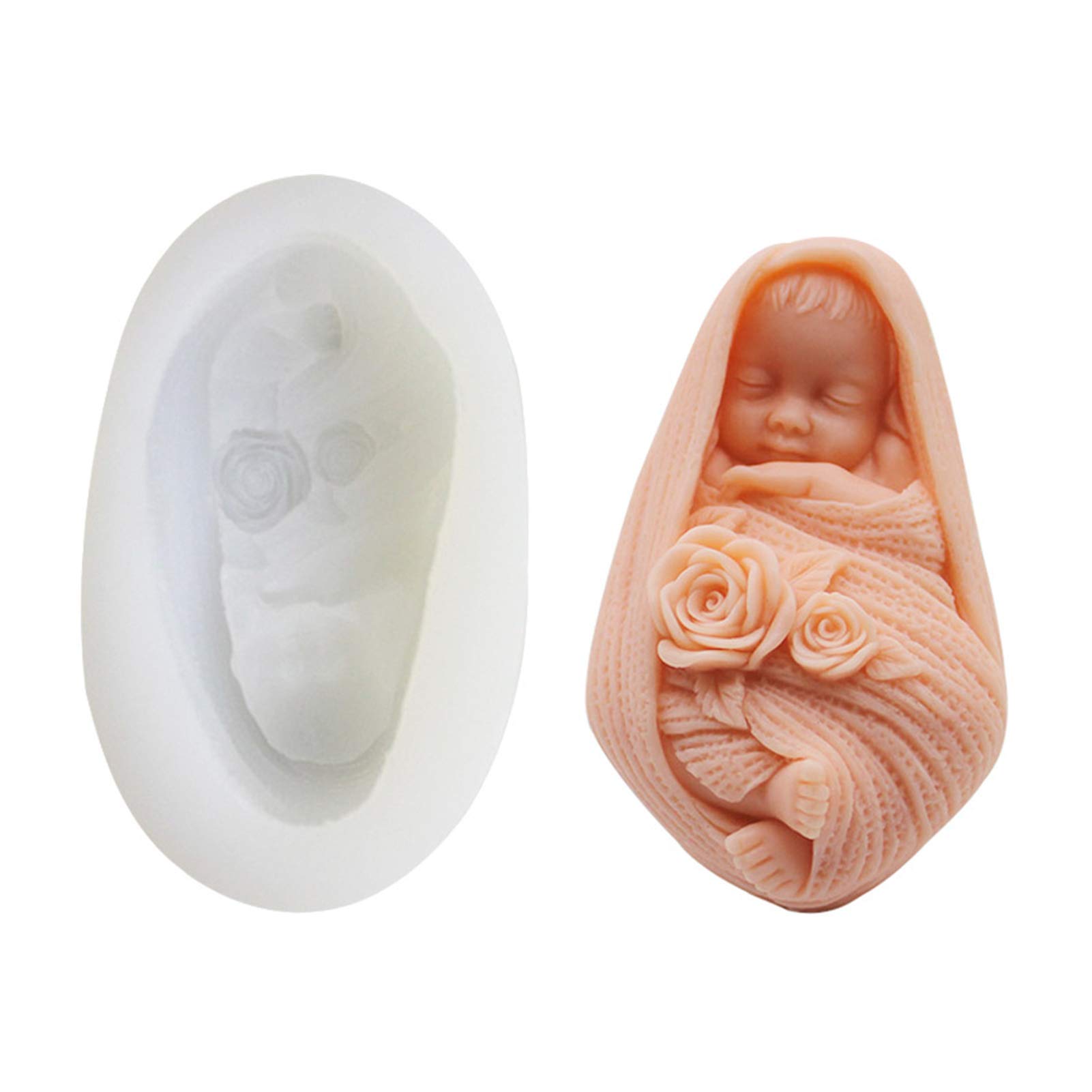 XIUNIA Mütter Tag Geschenk Schlafen Baby 3D Silikon Form DIY Handgemachte Seife Form Geeignet für Der Kleber/Hand Seife/Schokolade/Mousse/Kerze
