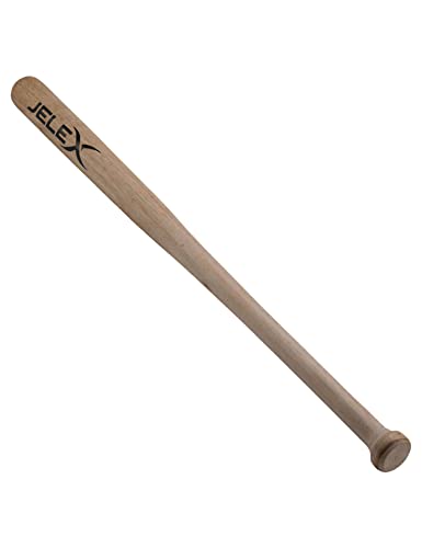 JELEX New York Holz Baseballschläger mit Einer Länge von 32 Zoll (ca. 81 cm), Gewicht 780 g. Für Anfänger und Hobbyspieler, perfekt ausbalanciert für eine optimale Treffsicherheit (32 Zoll)