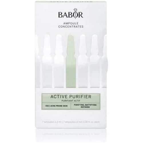BABOR Active Purifier, Serum Ampullen für das Gesicht, Mit Teebaumöl für reduzierte Unreinheiten, Vegane Formel, Ampoule Concentrates, 7 x 2 ml