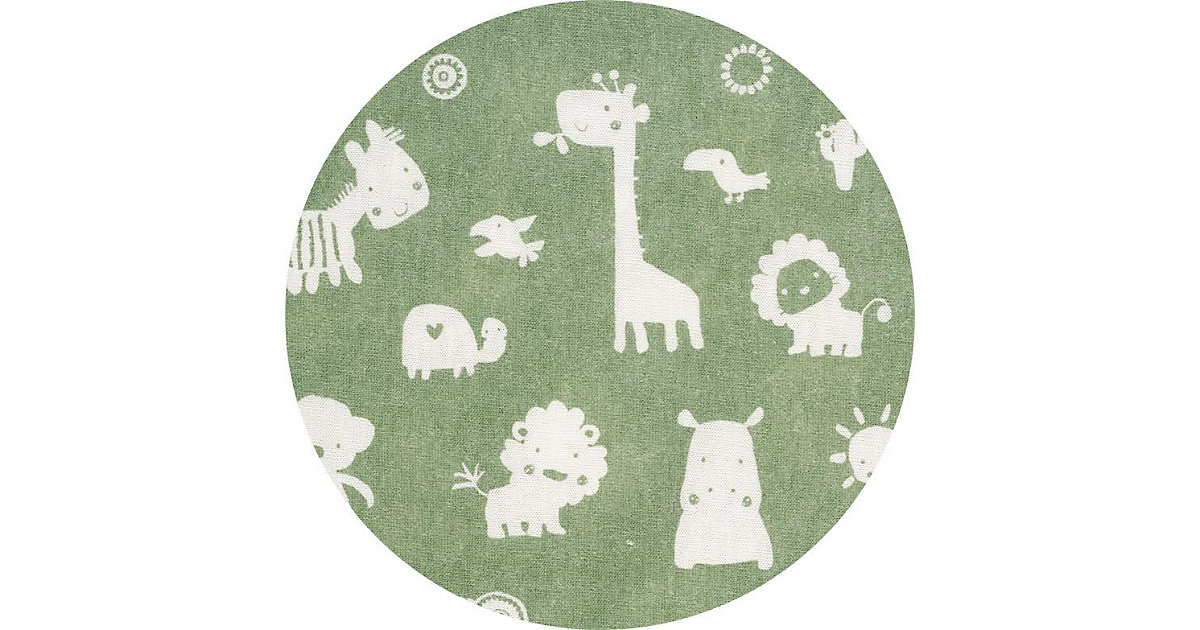 Baby-Mäxchen Schlafsack 3tlg. - TOG 2,5 - Granite Animals, 56/62 grün/weiß 3