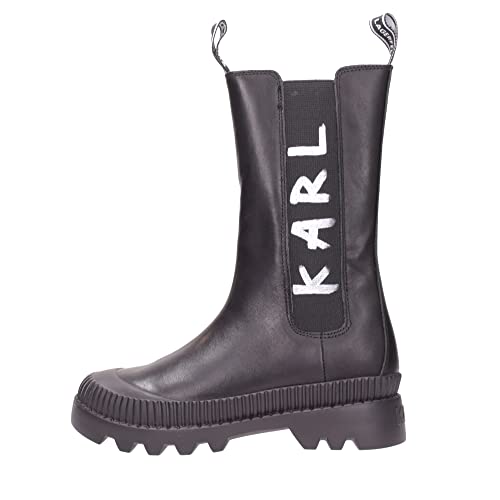 Karl Lagerfeld, Chelsea Boot Brush Logo Gore Midi in schwarz, Boots für Damen