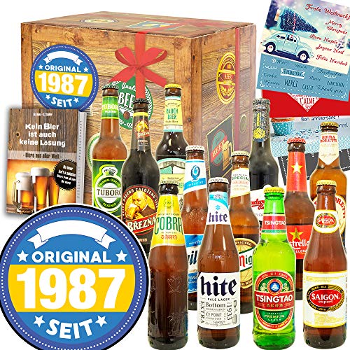 Original 1987 - Geburtstag Geschenke - Bier Paket Welt