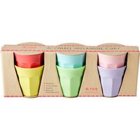 Melamin-Becher YIPPIE YIPPIE YEAH - SMALL 6er-Pack in bunt
