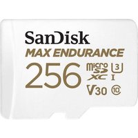 SanDisk Max Endurance - Flash-Speicherkarte (microSDXC-an-SD-Adapter inbegriffen) - 256GB - Video Class V30 / UHS-I U3 / Class10 - microSDXC UHS-I (SDSQQVR-256G-GN6IA)