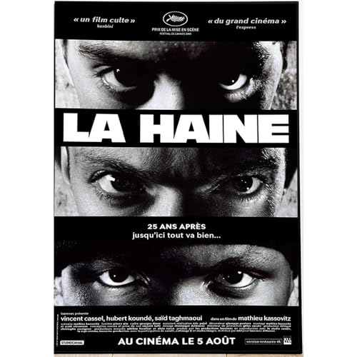 1995 La Haine Movie Film Plakat Print Malerei Living Decoration Bilder Schlafzimmer Leinwand Malerei Home Wanddekor Bild (Color : M22, Size : 50x70cm no frame)