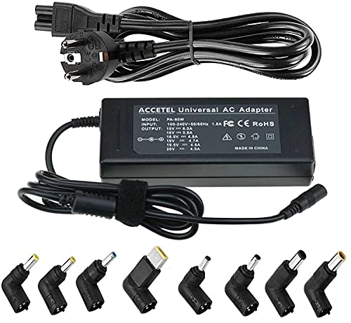 90W AC Universal Laptop Ladegerät für HP Dell Toshiba Lenovo Acer ASUS Notebook DC Ausgang 15V 16V 18.5V 19V 19.5V 20V Netzteil Netzkabel (8 Tipps)