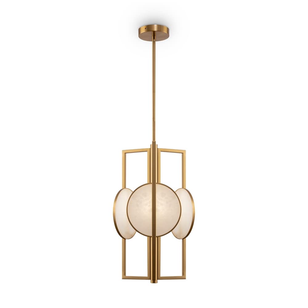 Maytoni Lighting Marmo Moderne Pendel-Deckenleuchte MOD099PL-03G - Elegante Kombination aus Naturstein und Gold, 3xE14 40W - Perfekt für Wohnzimmer, Esszimmer, Schlafzimmer