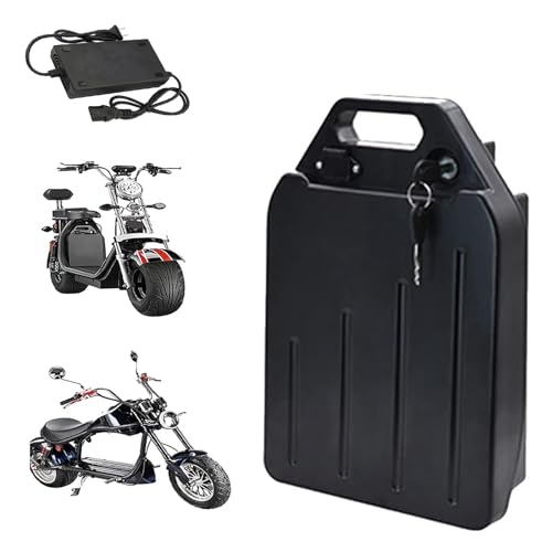 HJGHY 60 V 12 Ah 15 Ah 20 Ah elektrische Motorrad-Lithium-Batterie, 60 V wiederaufladbare Lithium-Batterie mit 67,2 V Ladegerät für Motorrad/Dreirad/Fahrrad,60v,12Ah