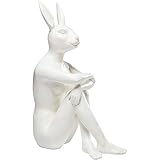 Kare Design Deko Figur Gangster Rabbit, Weiß, Deko Figur, Deko Objekt, Hase, 39x26x15 cm (H/B/T)
