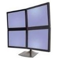 Ergotron DS100 Quad-Monitor Desk Stand - Aufstellung für Quad-Flachbildschirm - Aluminium, Stahl - Schwarz - Bildschirmgröße: bis zu 61,00cm (24) - Montageschnittstelle: 100 x 100 mm, 75 x 75 mm (33-324-200)