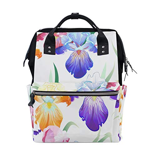 Montoj Rucksack aus Segeltuch, Iris Flower