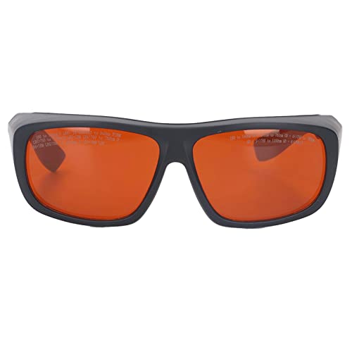 Weikeya Laserschutzbrille, Schutzbrille, verschleißfest, 750 bis 1100 nm, schnelle Lichtreaktion, 180 bis 540 nm, leicht zu reinigen für Glasfaserprojekte(Schwarz)