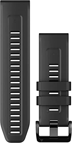 Garmin Unisex – Erwachsene QUICKFIT-Armband 26 MM Silikon Schwarz Wechselarmband, Black Silicone, EU