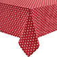 REDBEST Tischdecke, Tischwäsche Punkte, 100% Baumwolle rot Größe 130x220 cm - Robustes, glattes Gewebe, mit Kuvertsaum (weitere Farben, Größen)