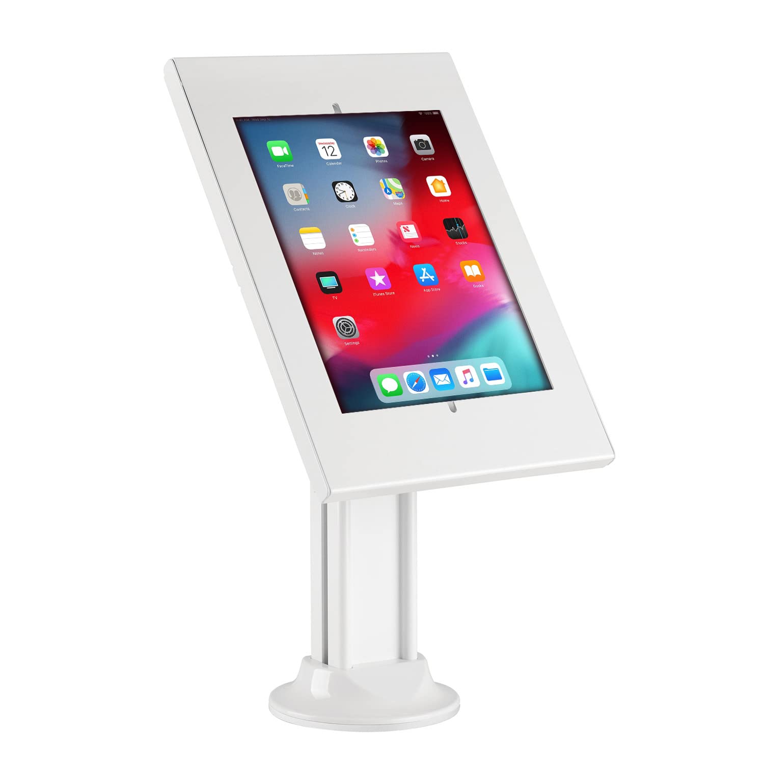 Maclean MC-908 Tablet Tischhalterung Diebstahlsicherung Kompatibel mit 9.7”/10.2”, iPad, 10.5”, iPad Air/iPad Pro, 10.1", Samsung Galaxy, Tab A (2019) (Weiß)