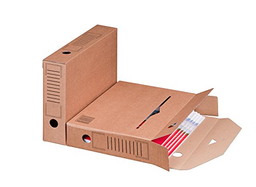 Smartbox Pro Archiv-Ablagebox mit Automatikboden, 25er Pack, braun
