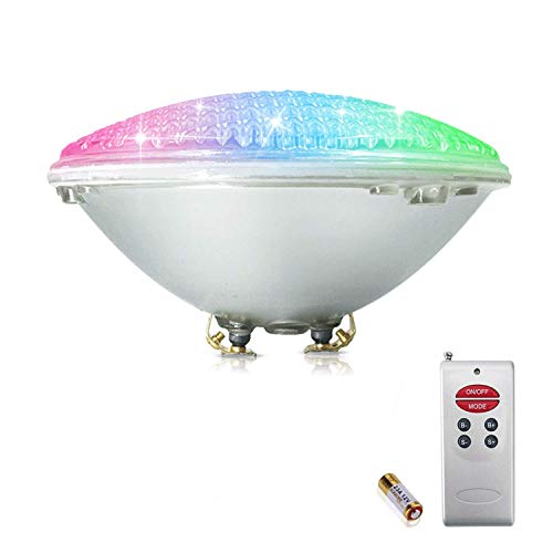 COOLWEST LED Poolbeleuchtung, 36W PAR56 RGB LED Schwimmbadleuchten Unterwasserscheinwerfer mit Fernbedienung Poolbeleuchtung, 12V AC/DC IP68 Wasserdicht Poolleuchte