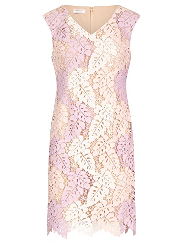 ApartFashion Damen Spitzenkleid Kleid, Violett-multicolor, 46 EU