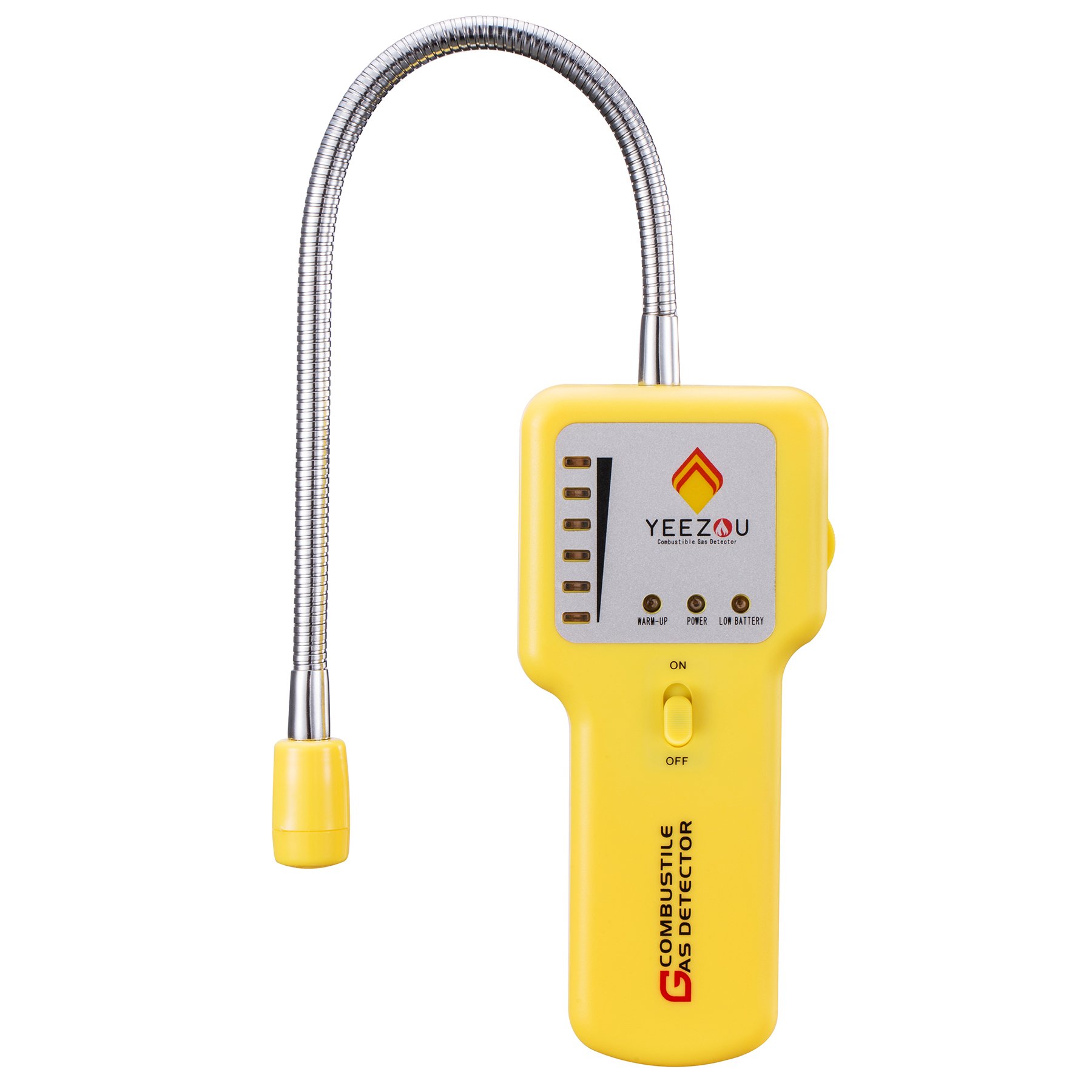 Natural Techamor Y201 – Methan-Propangas-Leck-Detektor mit akustischem Lichtalarm – tragbarer Gassensor-Tester