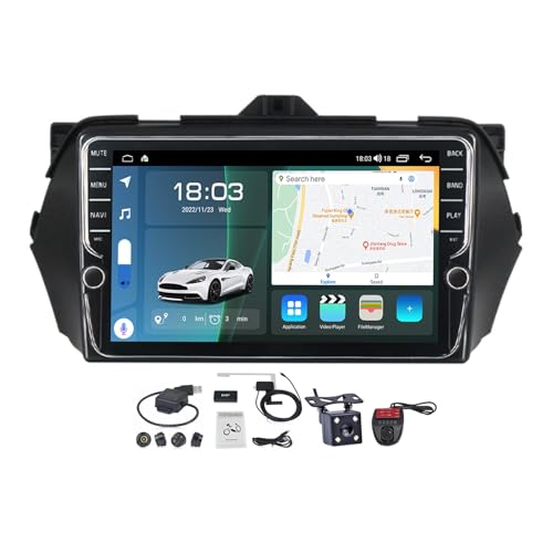 Android 11 Autoradio Stereo für Suzuki Alivio Ciaz 2014-2019, 9 Zoll Auto Radio Touch Display mit Carplay Android Auto/Bluetooth/FM RDS DAB+/Lenkradsteuerung/GPS + Rückfahrkamera ( Size : K400S )