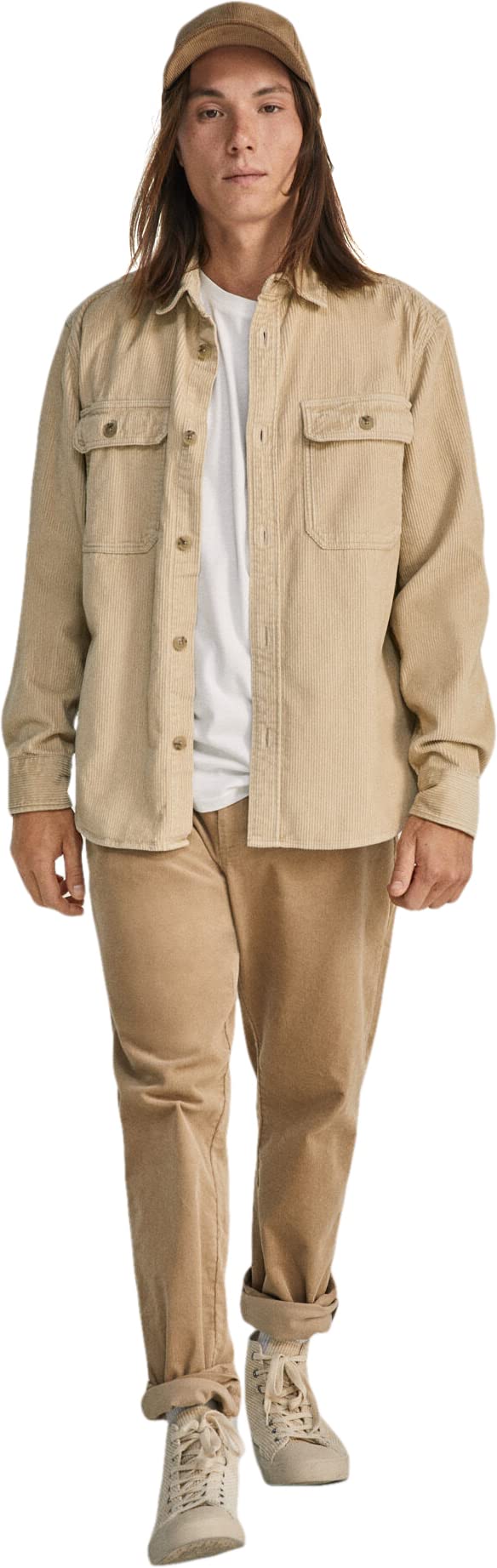 SPRINGFIELD Herren 324151 Hemd, Beige/Nude, L