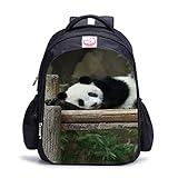 xkmyt Erwachsene Kinderrucksack Panda Erwachsener Rucksack Wasserdichter ultraleichter Freizeitrucksack Schultasche （41x28x12 cm/16 Zoll） 3D gedruckter Rucksack