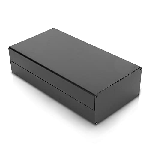 Agatige 80 x 160 x 300 mm Gehäuse Elektronisches Aluminiumgehäuse, Sand Schwarz Aluminiumbox Kühlgehäuse Zubehör für GPRS