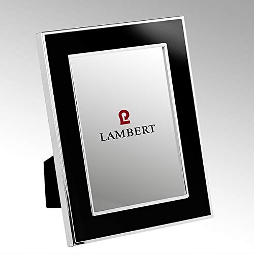 Lambert - Portland - Bilderrahmen, Fotorahmen, Rahmen - Schwarz - Emaille - Versilbert - Maße Foto (BxH): 13 x 18 cm - 1 Stück