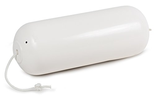 wellenshop Fender mit zentralem Durchlass für Leine 20 x 55 cm Bootsfender Weiß