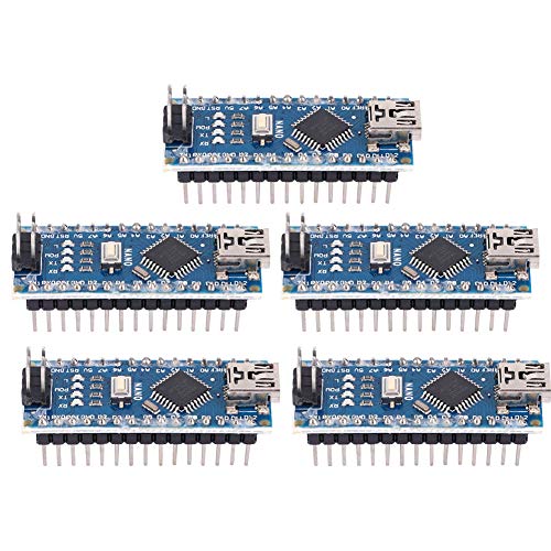 Mikrocontrollerplatine, 5 Stück Entwicklungsplatine, Nano V3.0 ATmega328P Mikrocontrollerplatinenmodul, ATMEGA328P-AU Hauptsteuerchip, 5V 16M Geeignet für Arduino