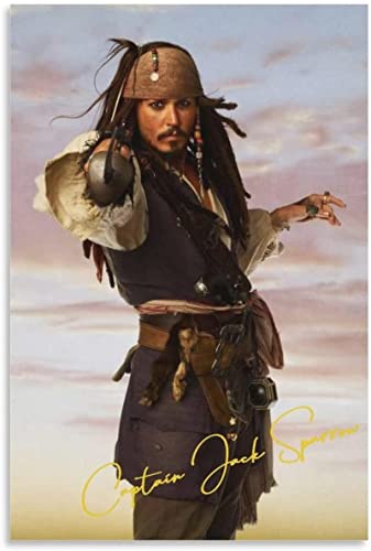 Plakate und Drucke 50x70cm Kein Rahmen Captain Jack Sparrow Poster Bilder Wandposter Leinwand Dekorative Gemälde Drucke