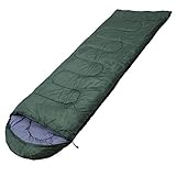 Sonline Schlafsack warm leicht Umschlag Schlafsack für Erwachsene Kinder Indoor Outdoor Camping Rucksack Armeegrün