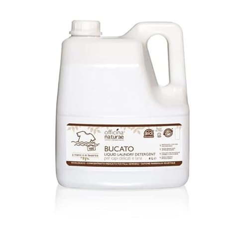 Officina Naturae Umweltfreundliches Waschmittel für Bio-Wäsche, nachhaltig, vegan, Kanister, 100 % Biokunststoff, 4 Liter