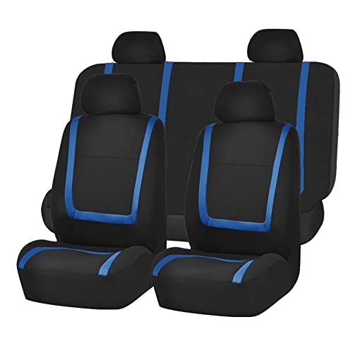 FGAITH Auto Sitzbezüge Komplettset mit Airbag kompatibel für Renault Megane E Tech 2022+, Polyesternetz Autositzbezüge Set für Vordersitze und Rückbank Auto-Schonbezüge,B-Blue