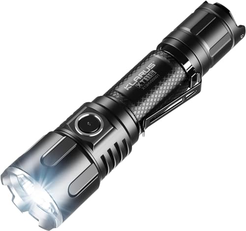 klarus XT11s 1100 Lumen wiederaufladbare Taktische Taschenlampe, Strahl Reichweite 330 m, Dual Tail Switches Handheld Taschenlampe mit Holster