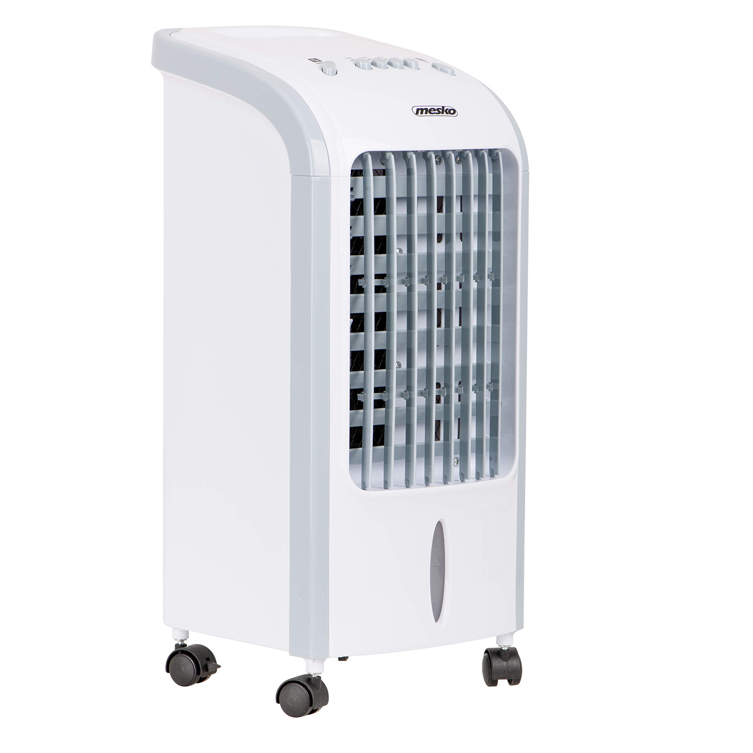 Mesko MS7914 Luftkühler, Ventilator, Luftbefeuchter, 3 in 1, energiesparend, 75 Watt, tragbar, 3 Leistungsstufen, 4 Liter, Weiß/Grau