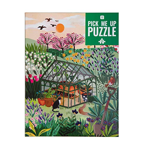 Talking Tables 1000-teiliges Gartenpuzzle - mit passendem Poster & Quizblatt | Buntes illustriertes Design, britische Blumen, Geburtstagsgeschenk, Geschenke für Gärtner, Wandkunst