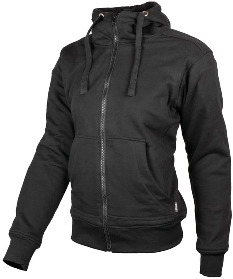 gms Panda Damen Motorrad Hoodie (Black,S)