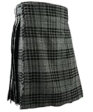 Schottischer Kilt, klassischer Rock Kleid Highland - Grau, W50