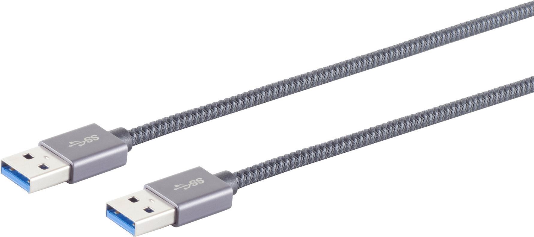 S/CONN maximum connectivity USB A-A Kabel--USB-A Verbindungskabel, 3.2 Gen 2, Pro, 2m (13-37030)
