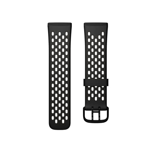 Fitbit Unisex-Adult Versa 3/Sense Watch Strap, Schwarz/Mondweiß, Small