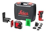 Leica Lino L2P5G – Punkt- und Linienlaser mit Li-Ion Akku, Ladegerät, innovativem magnetischem Adapter und Wandhalterung im Koffer (grüner Laser, Arbeitsbereich: 35 m)