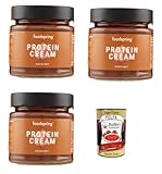 Protein Cream, 3x 200g, Schokocreme mit hohem Proteingehalt bei 85% weniger Zucker + Italian Gourmet polpa 400g
