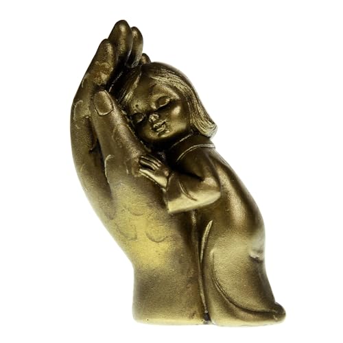 Christliche Geschenkideen Figur - Hand mit Kind 10cm (bronzefarben)