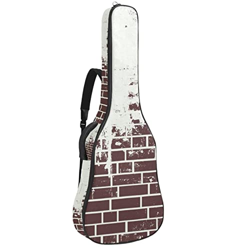 Gitarrentasche Vintage-Wand Gitarre Tasche Wasserdichte 40 41 Zoll Guitar Case Oxford Gitarre Tasche Drucken Gitarren Bag Tragetasche Rucksack