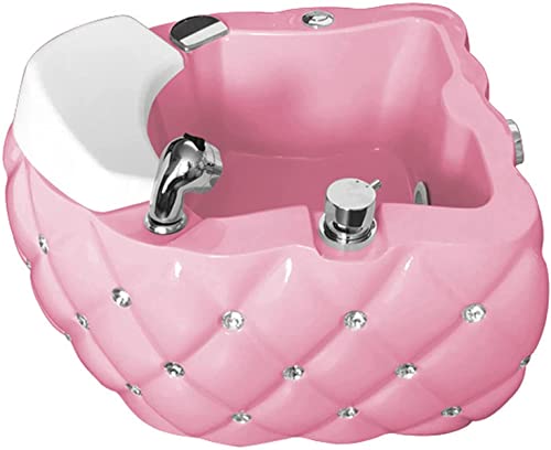 Acryl-Fußbadbecken, großes Fußmassagegerät, Pediküre-Spa-Badewanne, verwendet in Schönheitssalons und Nagelstudios (Color : Pink)
