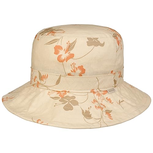 Brixton Petra Flowers Packable Bucket Stoffhut Sonnenhut Sommerhut Baumwollhut (XS/S (53-55 cm) - Hellbeige)