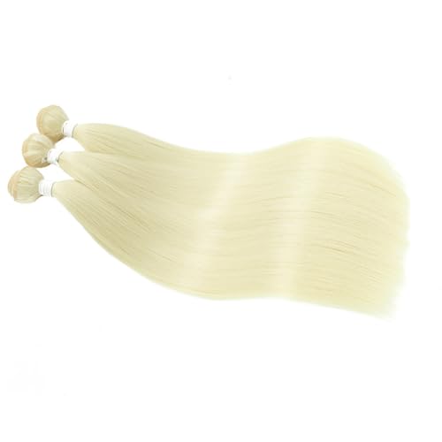 Lange Haare Weben Blonde Bundles Synthetische Gerade Ombre Blonde Rot Braun Hochtemperaturfaser Haarverlängerungen Für Frauen