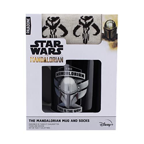 Paladone The Mandalorian Mug and Socks | Star Wars Gifts | Officially Licensed Merchandise
