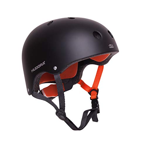 HUDORA 84103 - Skateboard-Helm, Scooter-Helm anthrazit, Gr. 51-55, Skate Helm, Fahrrad-Helm
